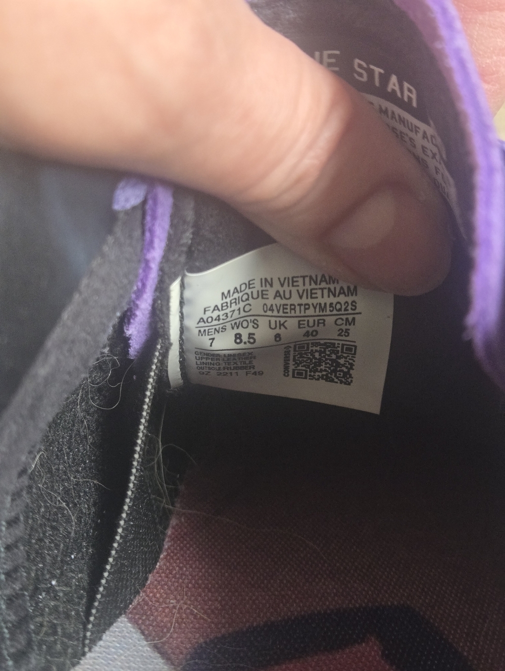 Converse x Sean Pablo One Star Pro Ox Skate Shoe Purple  Size Womens 8.5 Mens 7 - Picture 10 of 10
